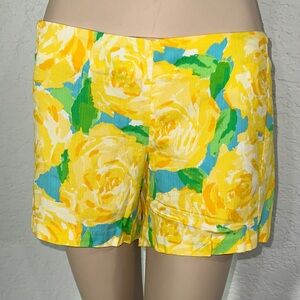 Lilly Pulitzer Yellow and Green Floral Shorts